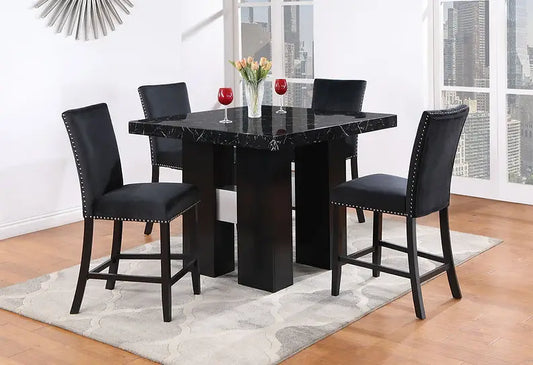 CAMILA 5PC DINING SET BLACK