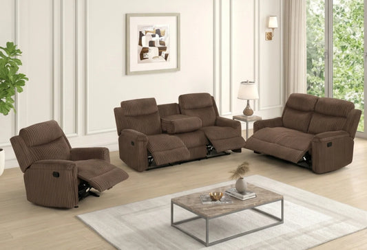 Grace Brown Corduroy Reclining Living Room Collection