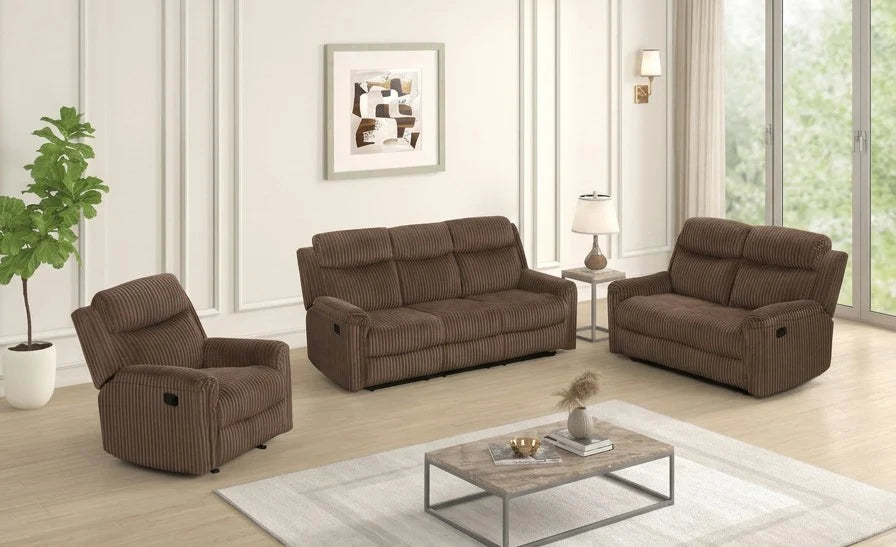 Grace Brown Corduroy Reclining Living Room Collection