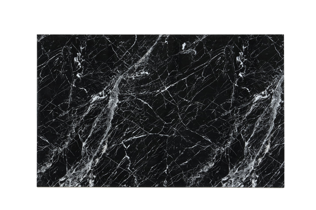 Sterling Faux Marble Counter-Height Dining Collection | Black