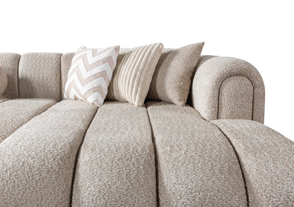 Lis 147-Inch Bouclé Double-Chaise Sectional | Sand