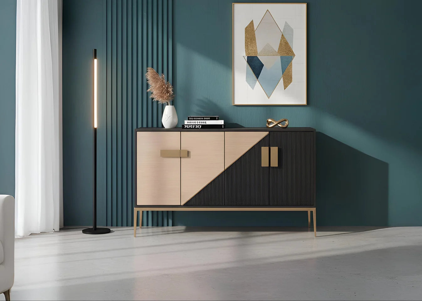 Divolia Sideboard (Grey and Black)