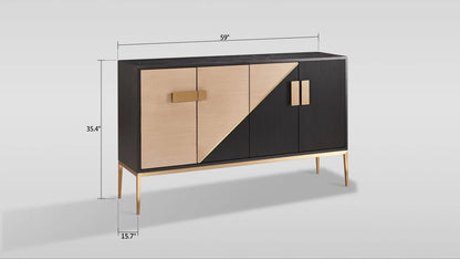 Divolia Sideboard (Grey and Black)