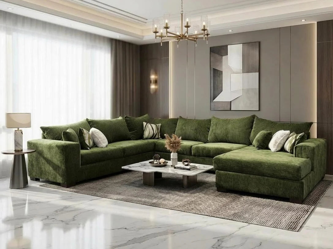 Cactus 4-Piece Sectional – Green