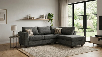 Plana 106" Chaise Sectional Sofa – Charcoal