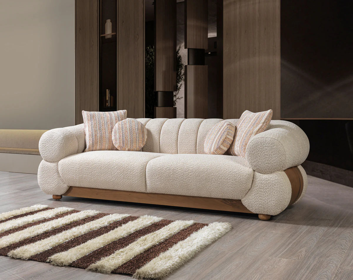 Destina Ivory Boucle Sofa & Loveseat