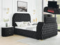 5115GY NATALIA BED W/FIREPLACE,TV LIFT GY