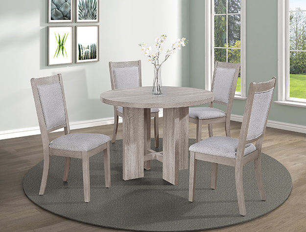 2215DW-SET JUEGO DE COMEDOR AMARA 5-PK RD DRIFT WOODSoy