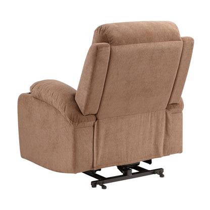 Sereno Brown Power Lift Recliner with Massage, Heat & USB Charging