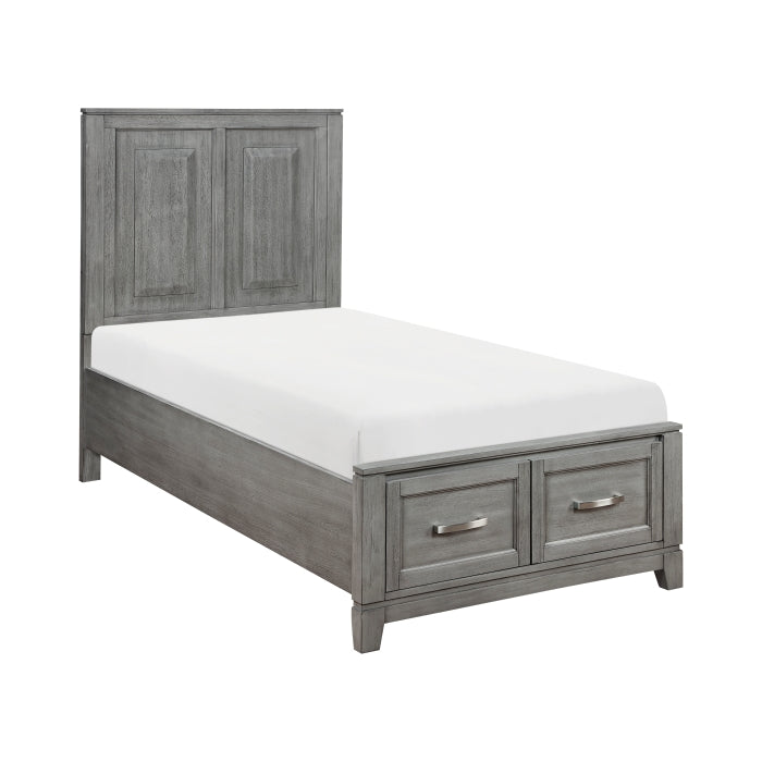 Garretson Twin Platform Bed with Footboard Storage