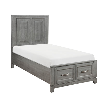 Garretson Twin Platform Bed with Footboard Storage