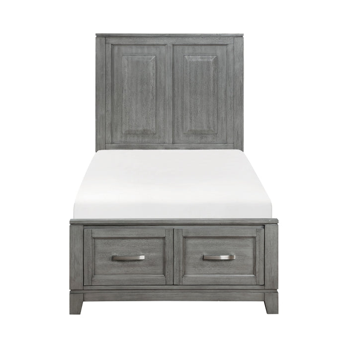 Garretson Twin Platform Bed with Footboard Storage