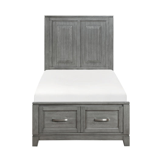 Garretson Twin Platform Bed with Footboard Storage