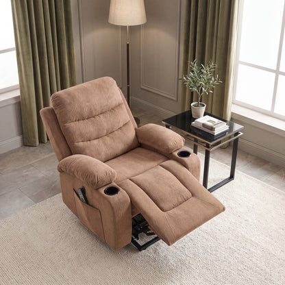 Sereno Brown Power Lift Recliner with Massage, Heat & USB Charging