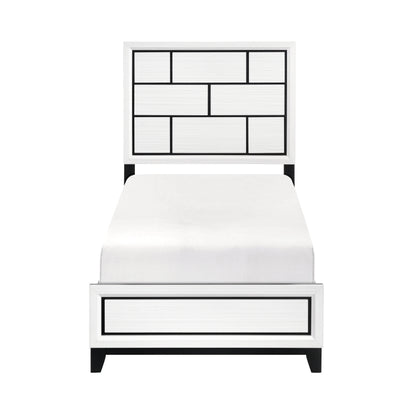 Davi- Twin bed wht
