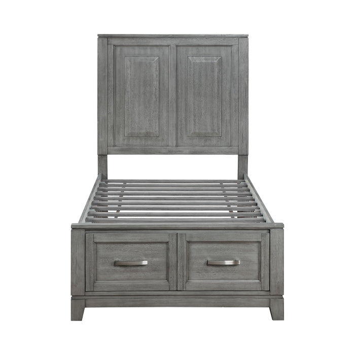 Garretson Twin Platform Bed with Footboard Storage