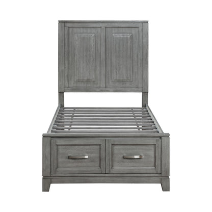 Garretson Twin Platform Bed with Footboard Storage