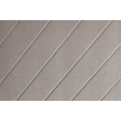 Mio Velvet Storage Bed | Gray | Queen