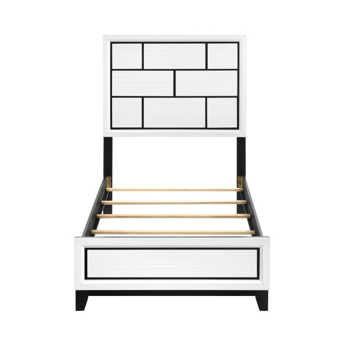 Davi- Twin bed wht
