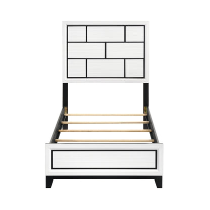 Davi- Twin bed wht