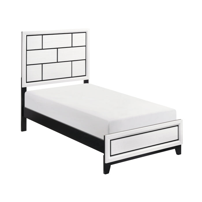 Davi- Twin bed wht