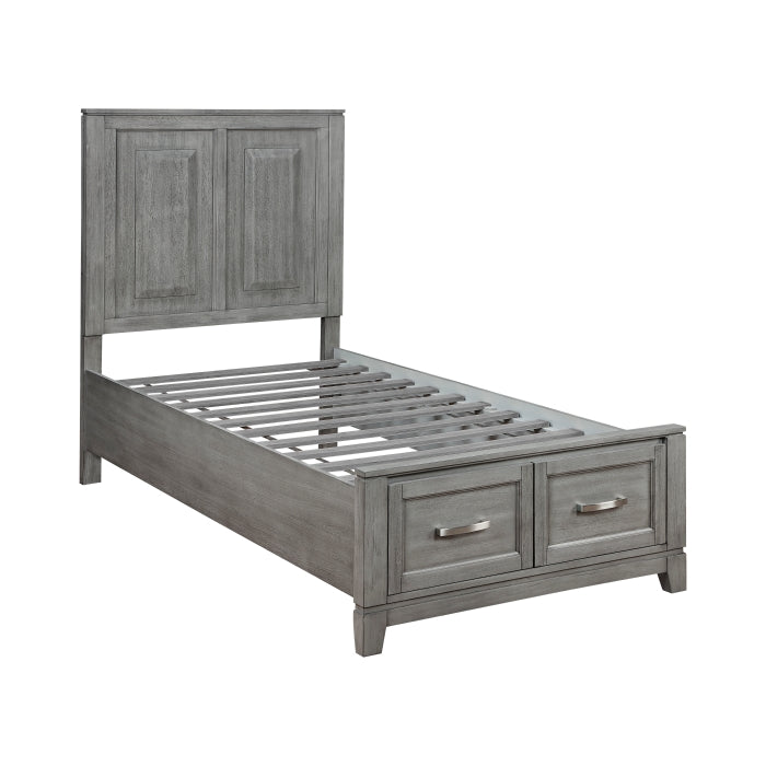 Garretson Twin Platform Bed with Footboard Storage