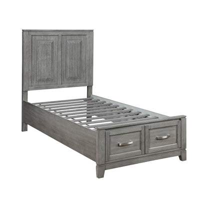 Garretson Twin Platform Bed with Footboard Storage
