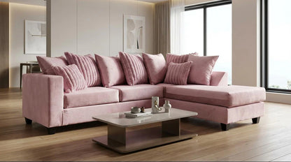 Kora Sectional Sofa – Pink / Fuchsia Fabric