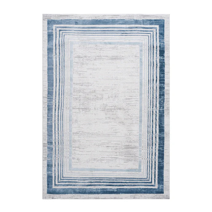 Marfi Blue & Ivory Indoor/Outdoor Area Rug
