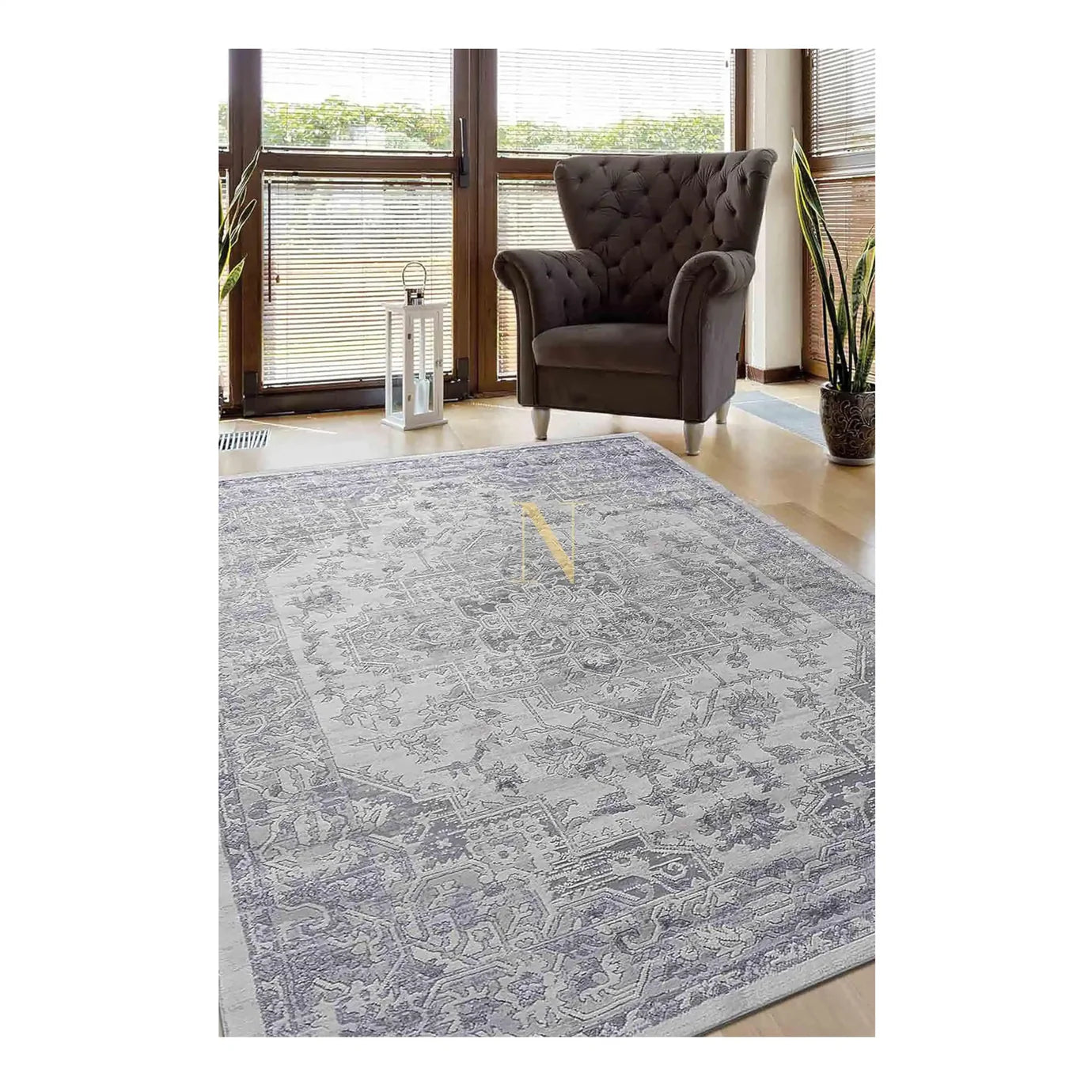 Marfi Silver Runner Area Rug