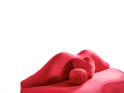 Lips Velvet Loveseat
