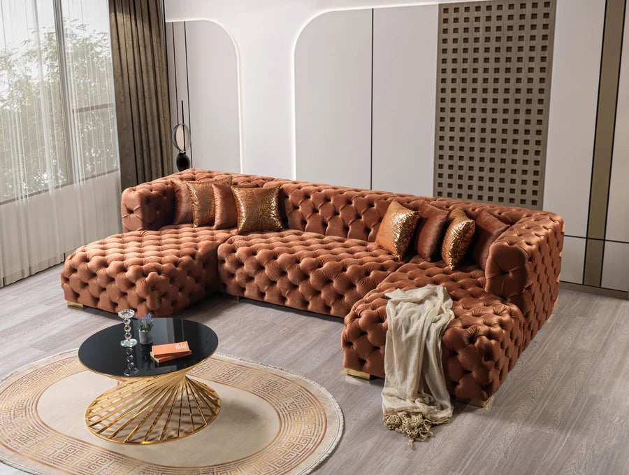 Neva  Velvet Double Chaise