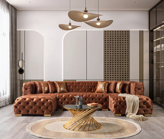Neva  Velvet Double Chaise
