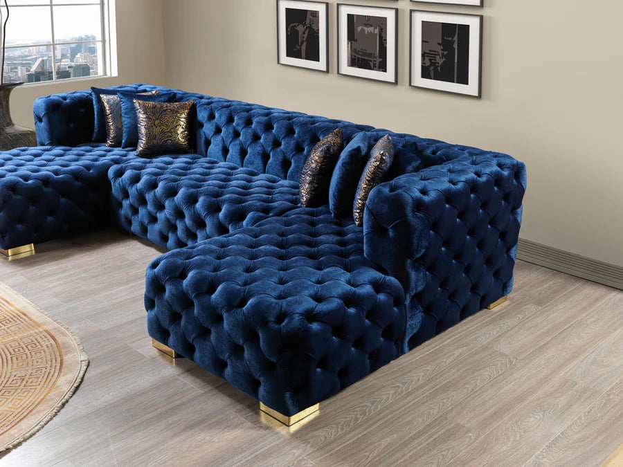 Neva  Velvet Double Chaise