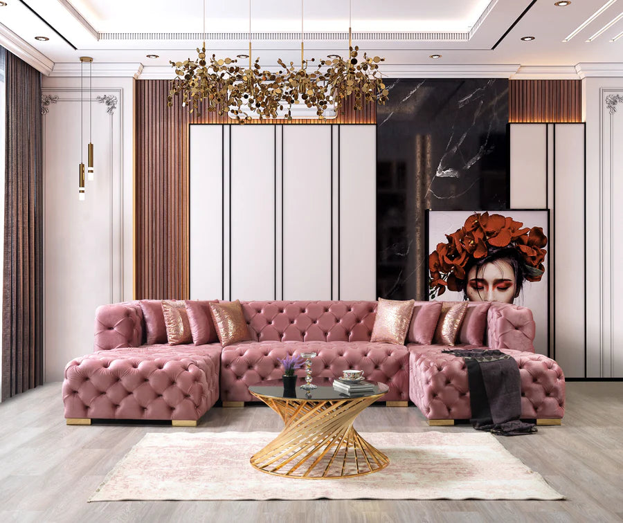 Neva  Velvet Double Chaise