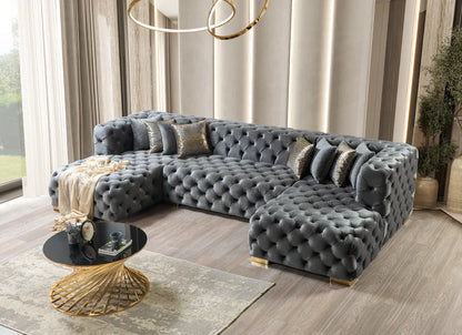 Neva  Velvet Double Chaise