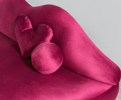 Lips Velvet Loveseat