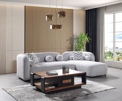 Liva Gray Boucle RAF Sectional