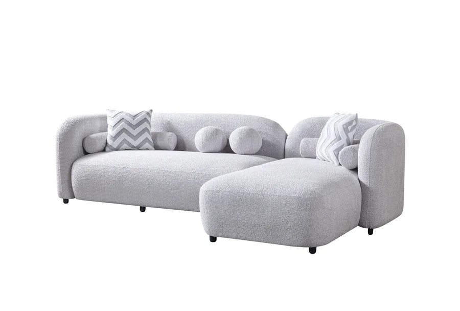 Liva Gray Boucle RAF Sectional