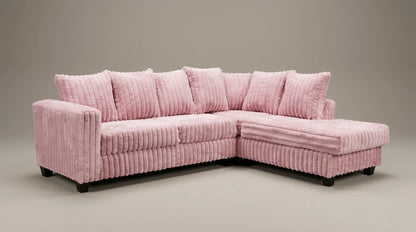 Berlin Corduroy Sectional | Pink