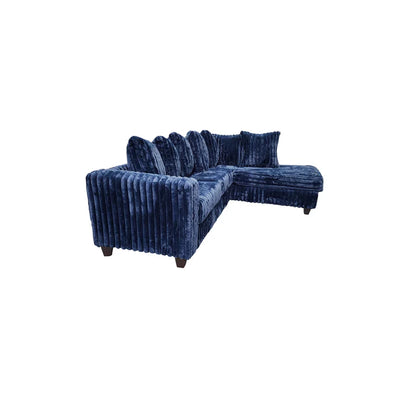 Berlin Corduroy L-Shaped Sectional – Navy