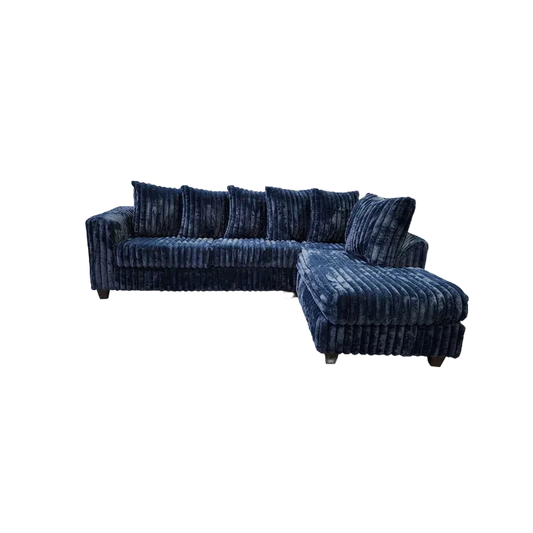 Berlin Corduroy L-Shaped Sectional – Navy