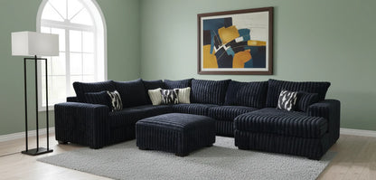 Texas Black 4-Piece Sectional