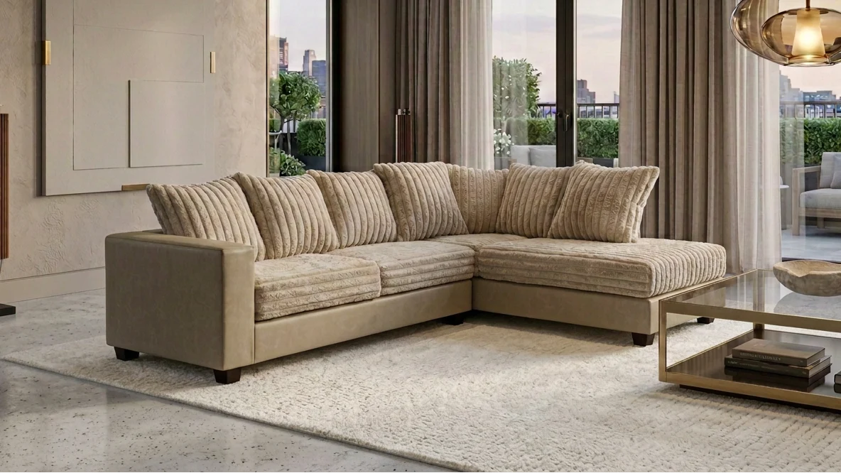 Costa Sectional | Contemporary Sofa & Chaise | Bone