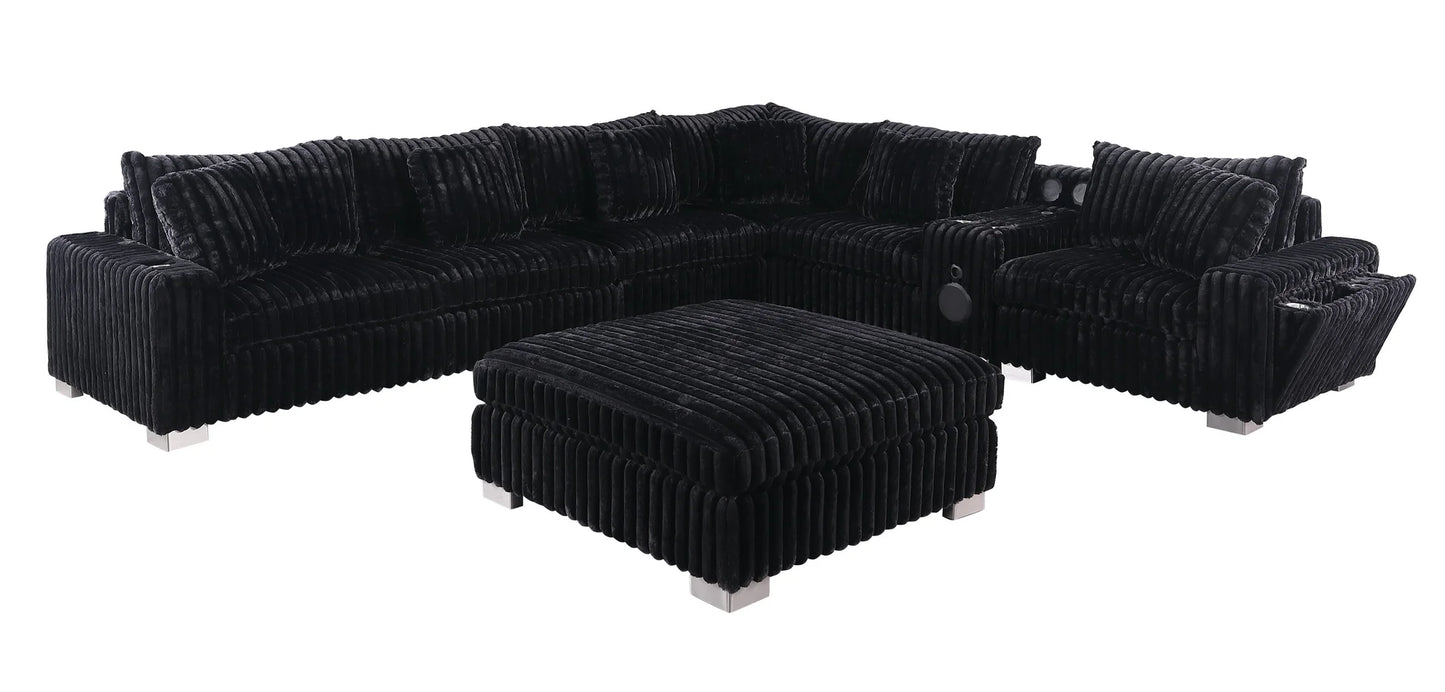 Snuggle Station Modular Sectional with Ottoman & Console (S329)