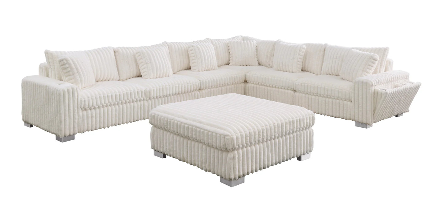 Snuggle Station Modular Sectional with Ottoman & Console (S329)