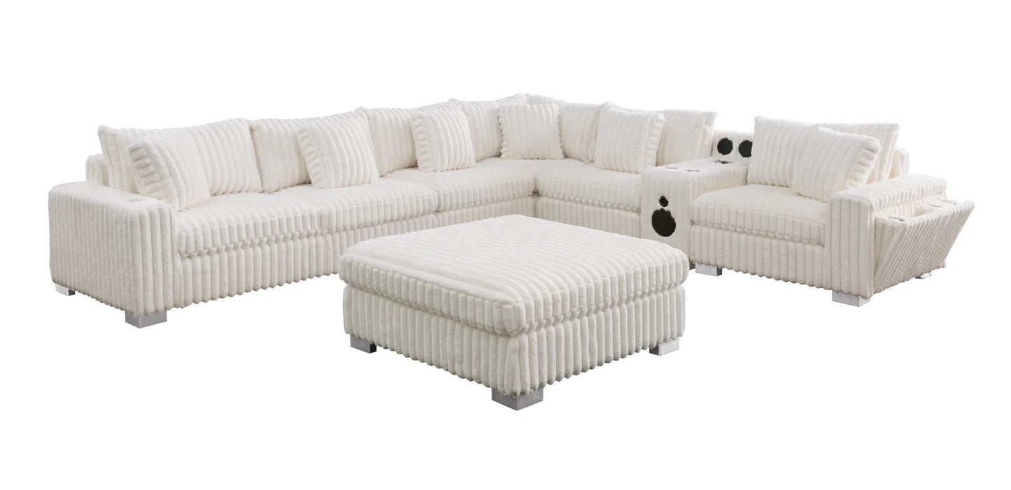 Snuggle Station Modular Sectional with Ottoman & Console (S329)
