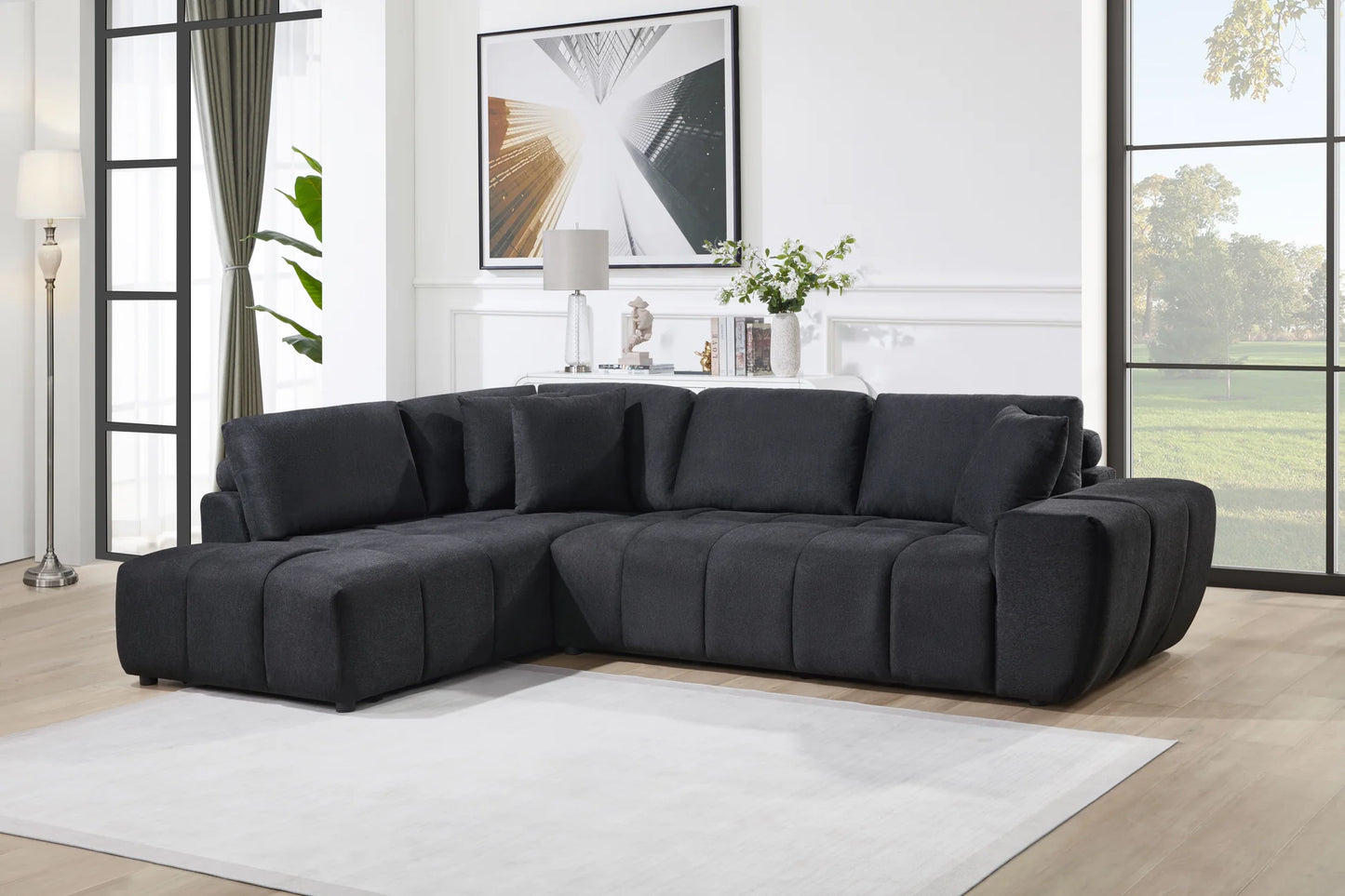 S863 Uptown Modern Sectional Sofa with Chaise