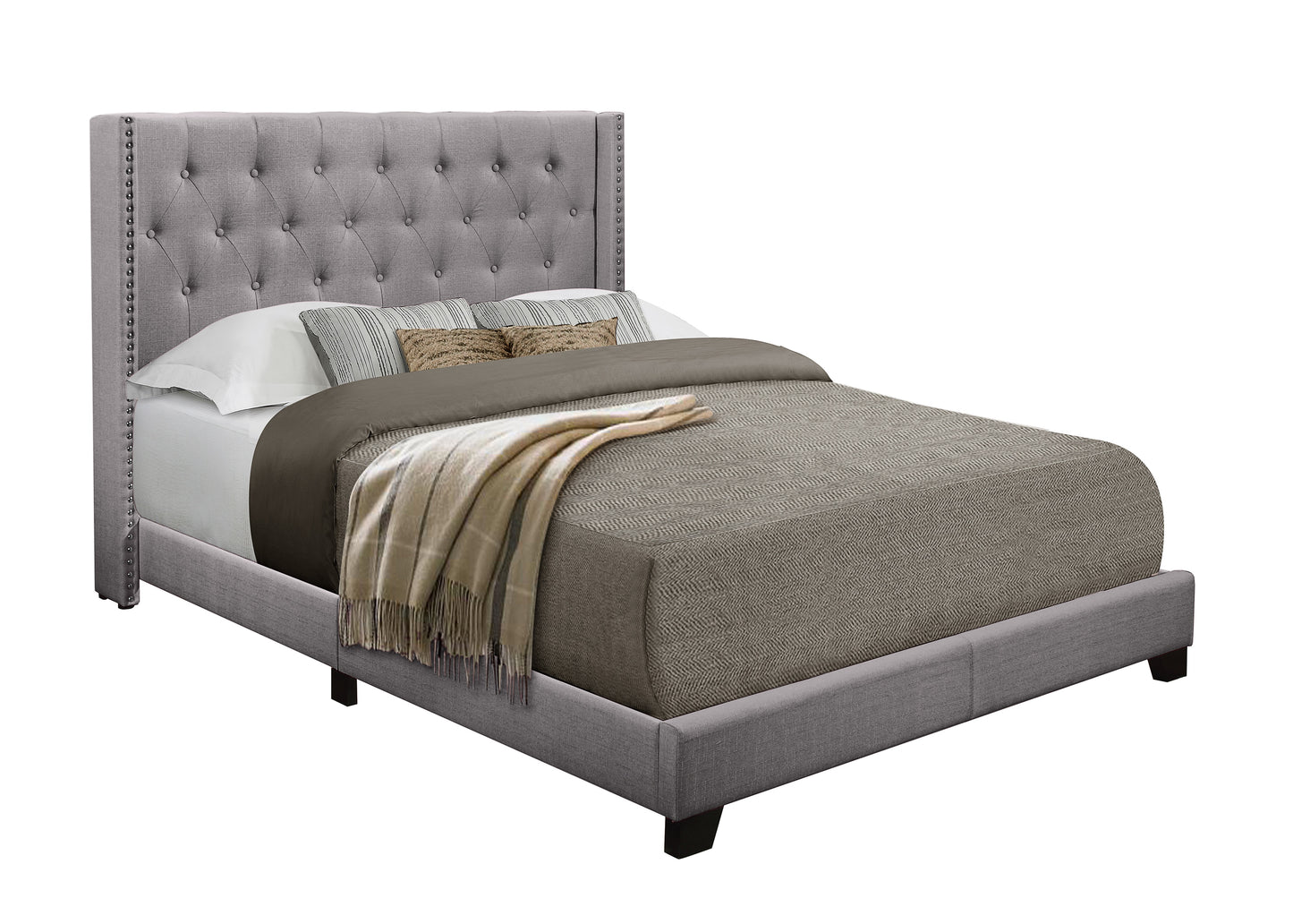 Serene Grey Queen Bed