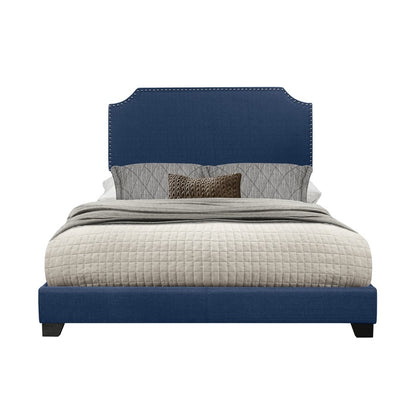 SH235BLU-1  BED W/BLUE FABRIC BED